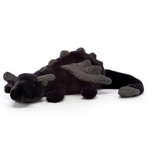 Onyx Black Dragon Little Jellycat Stuffed Animal Rare